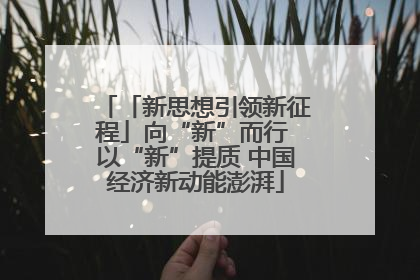 「新思想引领新征程」向“新”而行 以“新”提质 中国经济新动能澎湃