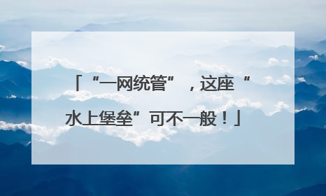 “一网统管”，这座“水上堡垒”可不一般！