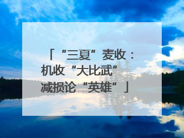 “三夏”麦收：机收“大比武” 减损论“英雄”
