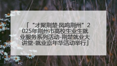 “才聚荆楚·凤鸣荆州”2025年荆州市高校生业生就业服务系列活动-荆楚就业大讲堂-就业嘉年华活动举行