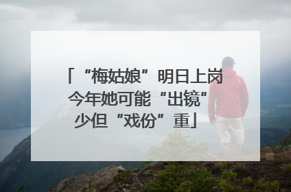 “梅姑娘”明日上岗 今年她可能“出镜”少但“戏份”重