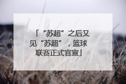 “苏超”之后又见“苏超”，篮球联赛正式官宣