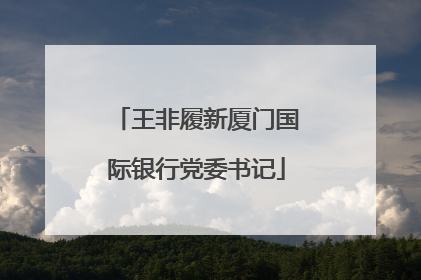 王非履新厦门国际银行党委书记