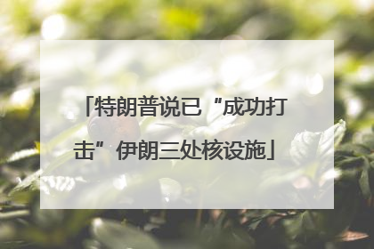 特朗普说已“成功打击”伊朗三处核设施