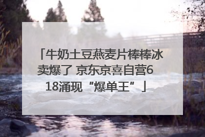 牛奶土豆燕麦片棒棒冰卖爆了 京东京喜自营618涌现“爆单王”