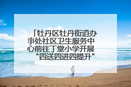 牡丹区牡丹街道办事处社区卫生服务中心前往丁堂小学开展“四送四进四提升”及无烟日宣传活动