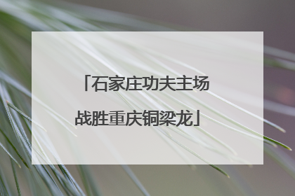 石家庄功夫主场战胜重庆铜梁龙