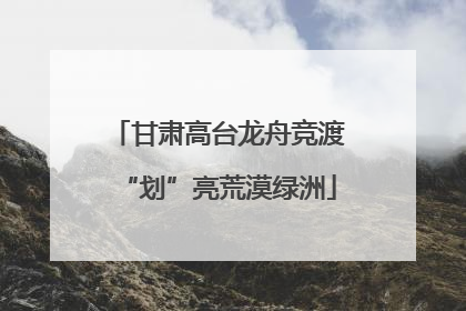 甘肃高台龙舟竞渡“划”亮荒漠绿洲