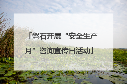 磐石开展“安全生产月”咨询宣传日活动
