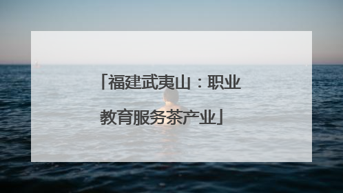 福建武夷山：职业教育服务茶产业