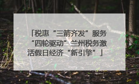 税惠“三箭齐发”服务“四轮驱动”兰州税务激活假日经济“新引擎”