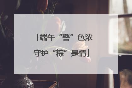 端午“警”色浓 守护“粽”是情