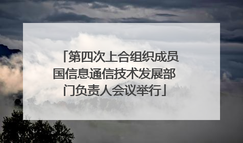 第四次上合组织成员国信息通信技术发展部门负责人会议举行