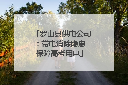 罗山县供电公司：带电消除隐患 保障高考用电