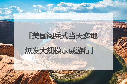 美国阅兵式当天多地爆发大规模示威游行