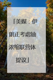 美媒：伊朗正考虑铀浓缩联营体提议