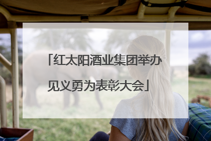 红太阳酒业集团举办见义勇为表彰大会