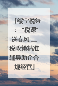 绥宁税务：“税课”送春风 三税政策精准辅导助企合规经营
