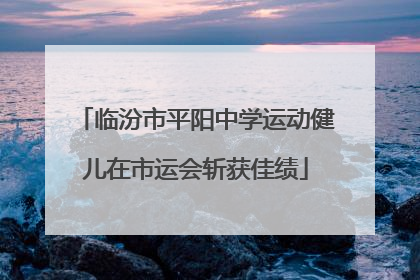 临汾市平阳中学运动健儿在市运会斩获佳绩