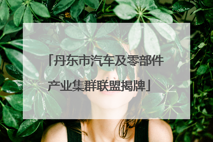 丹东市汽车及零部件产业集群联盟揭牌