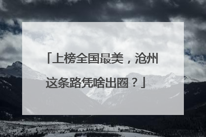 上榜全国最美，沧州这条路凭啥出圈？
