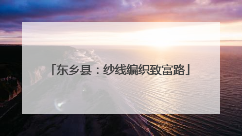 东乡县：纱线编织致富路