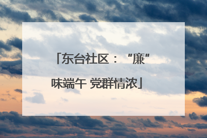东台社区：“廉”味端午 党群情浓