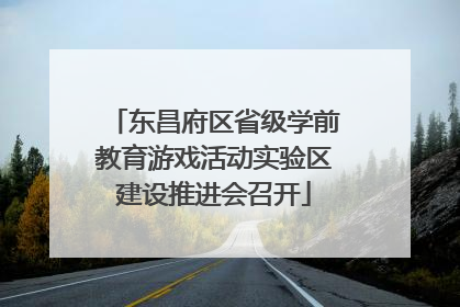 东昌府区省级学前教育游戏活动实验区建设推进会召开