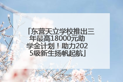 东营天立学校推出三年最高18000元助学金计划！助力2025级新生扬帆起航