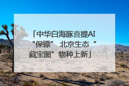 中华白海豚喜提AI“保镖” 北京生态“藏宝图”物种上新