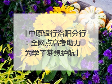 中原银行洛阳分行：全网点高考助力 为学子梦想护航