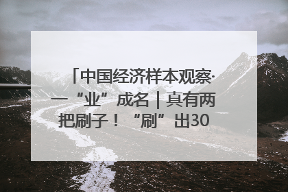 中国经济样本观察·一“业”成名｜真有两把刷子！“刷”出30亿级“颜值经济”