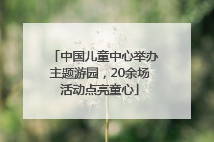中国儿童中心举办主题游园，20余场活动点亮童心
