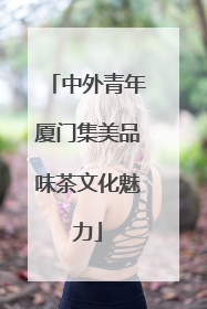 中外青年厦门集美品味茶文化魅力