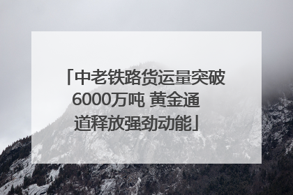 中老铁路货运量突破6000万吨 黄金通道释放强劲动能