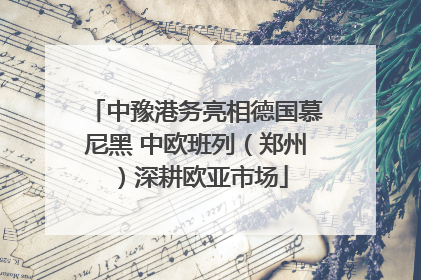 中豫港务亮相德国慕尼黑 中欧班列（郑州）深耕欧亚市场