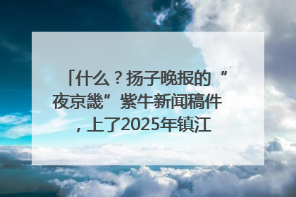 什么？扬子晚报的“夜京畿”紫牛新闻稿件，上了2025年镇江中考模拟卷！