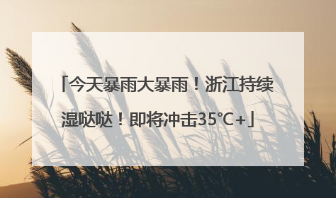 今天暴雨大暴雨！浙江持续湿哒哒！即将冲击35℃+