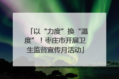 以“力度”换“温度”！枣庄市开展卫生监督宣传月活动