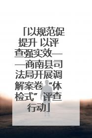 以规范促提升 以评查强实效——商南县司法局开展调解案卷“体检式”评查行动