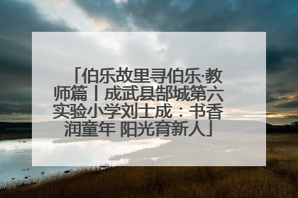 伯乐故里寻伯乐·教师篇丨成武县郜城第六实验小学刘士成：书香润童年 阳光育新人