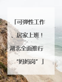 可弹性工作、居家上班！湖北全面推行“妈妈岗”