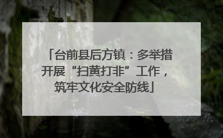 台前县后方镇：多举措开展“扫黄打非”工作，筑牢文化安全防线