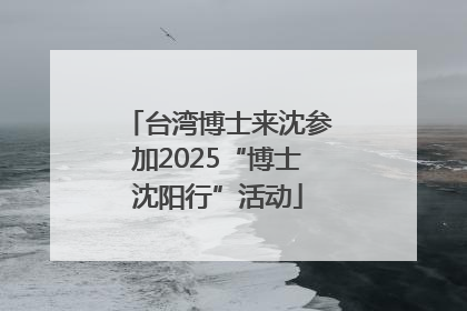台湾博士来沈参加2025“博士沈阳行”活动