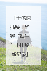 十倍速插秧！华容“铁牛”下田刷新纪录