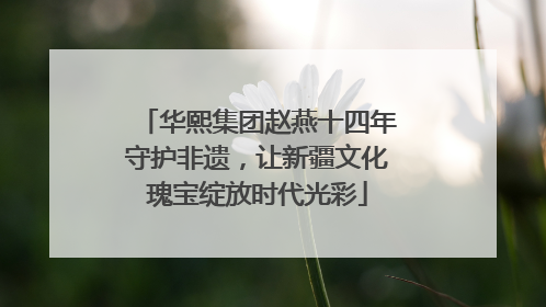 华熙集团赵燕十四年守护非遗，让新疆文化瑰宝绽放时代光彩