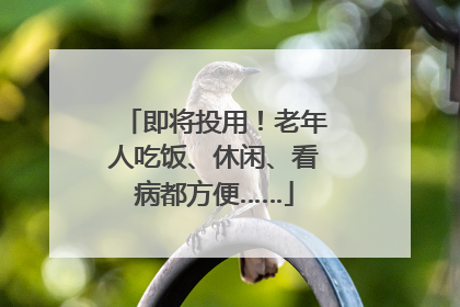 即将投用！老年人吃饭、休闲、看病都方便……