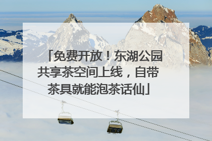 免费开放！东湖公园共享茶空间上线，自带茶具就能泡茶话仙
