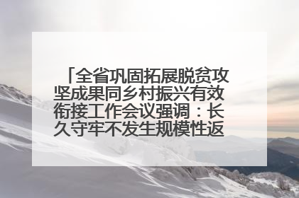 全省巩固拓展脱贫攻坚成果同乡村振兴有效衔接工作会议强调：长久守牢不发生规模性返贫致贫底线 王宁出席并讲话 王予波主持