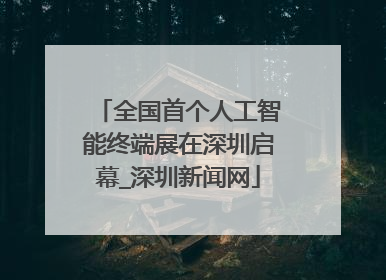 全国首个人工智能终端展在深圳启幕_深圳新闻网